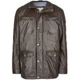 Bugatti - Leren Parka Jas - Bruin - Heren