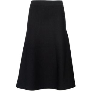 Max Mara Studio, Dames, Rokken, Zwart, Maat: S Viscose,