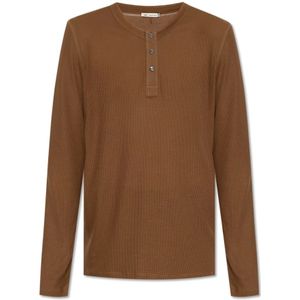 Ami Paris, Heren, Tops, Bruin, Maat: L Leer,