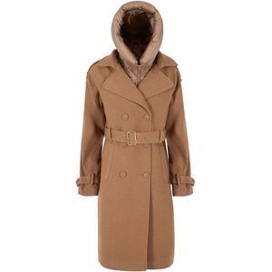 YES ZEE - Jas met Afneembaar Nepbont Gilet - Bruin - Dames