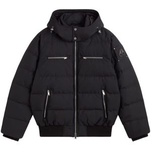 Moose Knuckles, Heren, Jassen, Zwart, Maat: M Poliester,