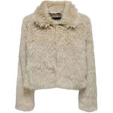 Onlmanny - Jas van Synthetisch Bont - Kort - Lange Mouwen - Knoopsluiting