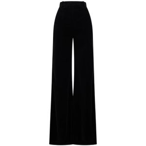 Valentino Garavani, Dames, Broeken, Zwart, Maat: 2XS Velours,