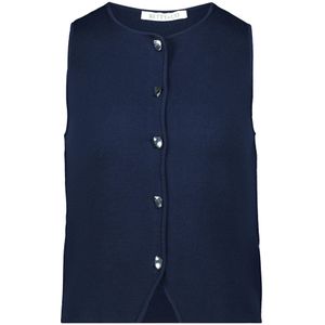 Betty & Co - Gebreid Vest - Blauw - Cardigan