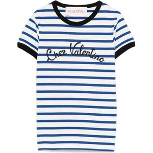 Valentino, Dames, Tops, Blauw, Maat: M