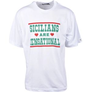 Dolce & Gabbana, Heren, Tops, Wit, Maat: 2XL Katoen,