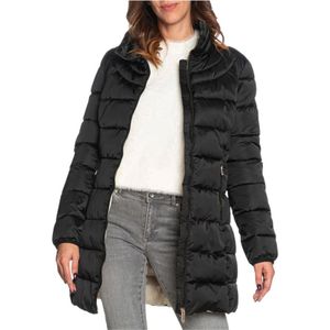 YES Zee, Dames, Mantels, Zwart, Maat: XS Satijn,