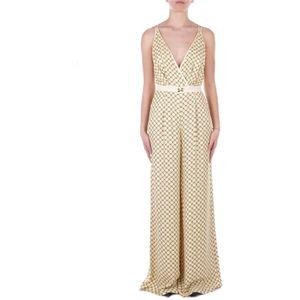 Elisabetta Franchi, Dames, Jumpsuits & Playsuits, Geel, Maat: M