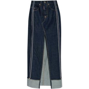 Dsquared2, Dames, Rokken, Blauw, Maat: 4XS Denim,