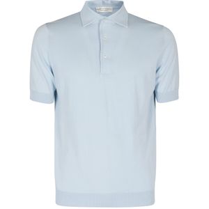 Filippo De Laurentiis, Heren, Tops, Blauw, Maat: 2XL Katoen,