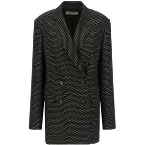 Dries Van Noten, Dames, Jassen, Zwart, Maat: L Zijde,