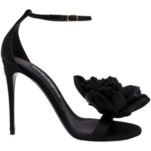 Dolce & Gabbana, Dames, Schoenen, Zwart, Maat: 38 EU Satijn,