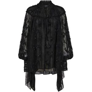 Amen, Dames, Jurken, Zwart, Maat: S Polyamide,