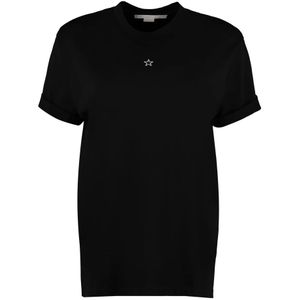 Stella McCartney, Dames, Tops, Zwart, Maat: S Katoen,