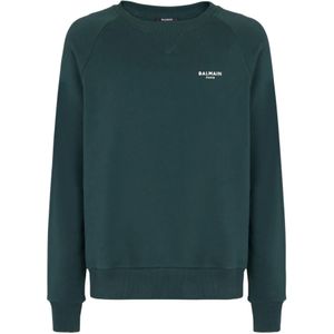 Balmain Flock sweatshirt , Green , Heren , Maat: 2XL