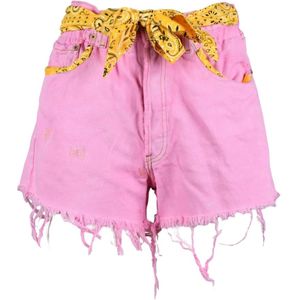 Levi's, Dames, Korte broeken, Roze, Maat: XS Katoen,