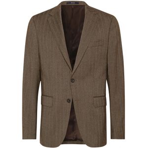 Boggi Milano, Heren, Jassen, Bruin, Maat: S Wol,