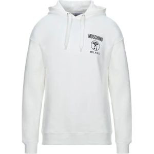 Moschino, Heren, Sweatshirts & Hoodies, Wit, Maat: L