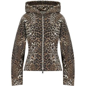 Ganni, Dames, Sweatshirts & Hoodies, Bruin, Maat: S Katoen,