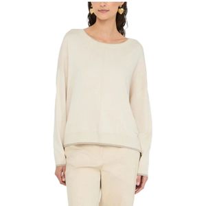Liu Jo - Knitwear - Beige - Rond Hals - Lange Mouwen