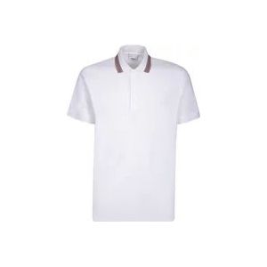 Burberry Klassiek Wit Katoenen Poloshirt , White , Heren , Maat: 2XL