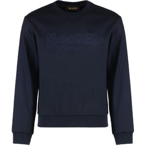 Moorer, Heren, Sweatshirts & Hoodies, Blauw, Maat: M