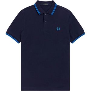 Fred Perry, Heren, Tops, Blauw, Maat: 2XL Katoen,