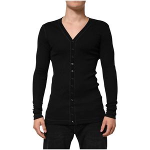 Dolce & Gabbana, Heren, Truien, Zwart, Maat: M Katoen,