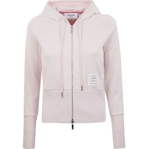 Thom Browne, Dames, Sweatshirts & Hoodies, Roze, Maat: 2XS Katoen,