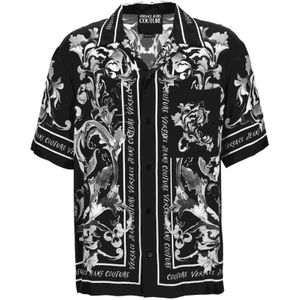 Versace Jeans Couture, Heren, Overhemden, Zwart, Maat: S