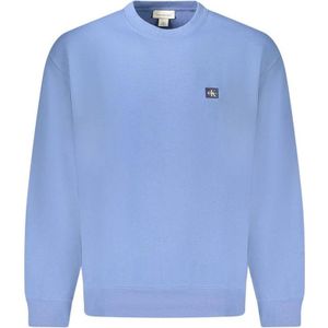 Calvin Klein, Heren, Sweatshirts & Hoodies, Blauw, Maat: 2XL Katoen,