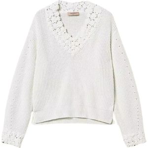Twinset, Dames, Truien, Beige, Maat: XS Wol,