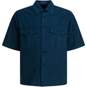 Auralee, Heren, Overhemden, Blauw, Maat: L Katoen,