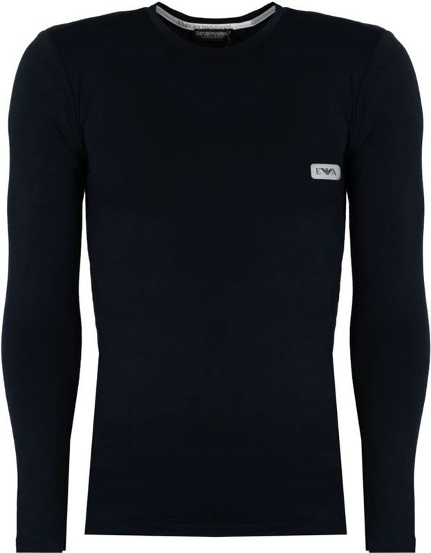 Emporio Armani - Longsleeve - Blauw - Mannen