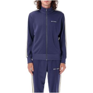 Palm Angels, Heren, Sweatshirts & Hoodies, Blauw, Maat: M Poliester,