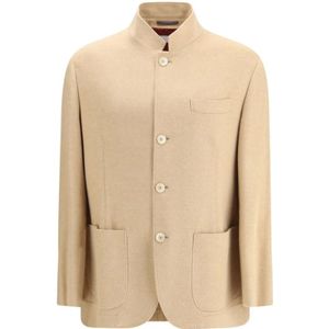 Brunello Cucinelli, Heren, Jassen, Beige, Maat: L Kasjmier,