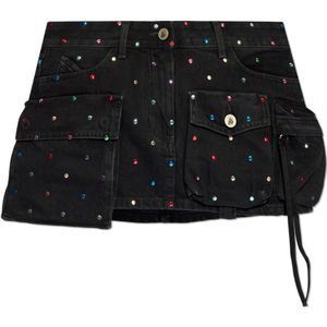 The Attico, Dames, Rokken, Zwart, Maat: W25 Katoen,