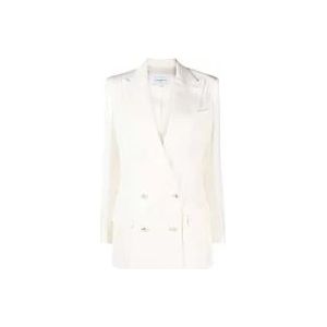 Casablanca Off-White Double-Breasted Blazer , White , Dames , Maat: S