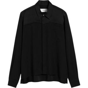 Ami Paris, Heren, Overhemden, Zwart, Maat: XL