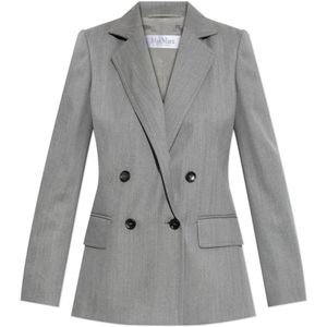 Max Mara, Dames, Jassen, Grijs, Maat: XS Wol,
