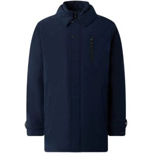 Roberto Cavalli - Blauwe Jas - Heren - Afneembare Gewatteerde Laag - Polyester