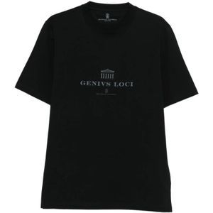 Brunello Cucinelli, Heren, Tops, Zwart, Maat: M