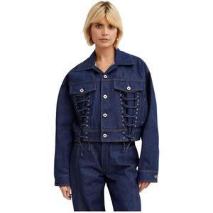 Jean Paul Gaultier, Dames, Jassen, Blauw, Maat: S Denim,