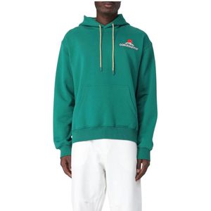 Casablanca, Heren, Sweatshirts & Hoodies, Groen, Maat: M