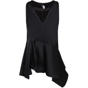 JW Anderson, Dames, Tops, Zwart, Maat: 2XS Satijn,