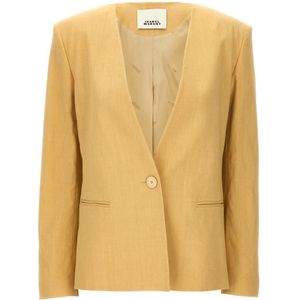 Isabel Marant, Dames, Jassen, Beige, Maat: S Viscose,