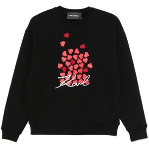 Karl Lagerfeld, Dames, Sweatshirts & Hoodies, Zwart, Maat: L