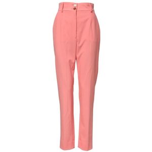 Dolce & Gabbana, Dames, Broeken, Roze, Maat: XS Viscose,