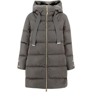Herno, Dames, Jassen, Grijs, Maat: XL Poliester,