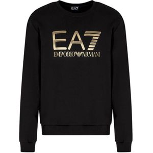 Emporio Armani Ea7, Heren, Sweatshirts & Hoodies, Zwart, Maat: L Katoen,